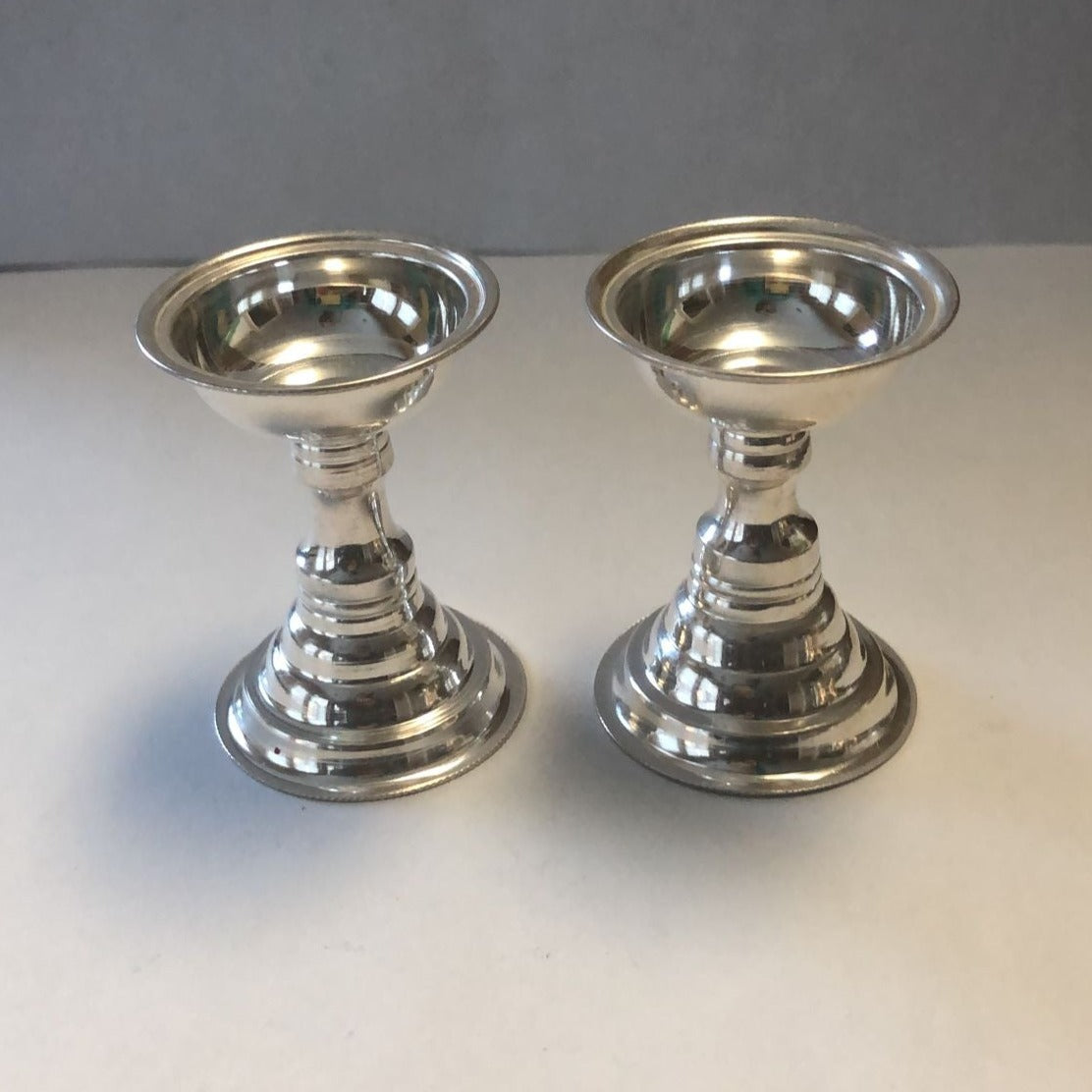 Pair Pure Silver Diyas