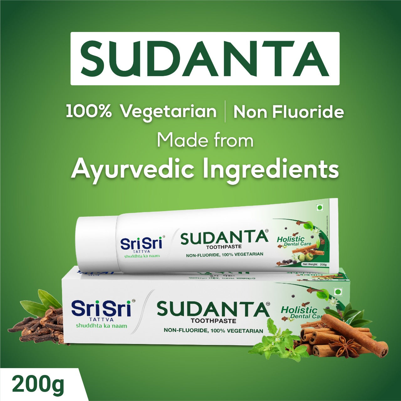 Sri Sri Tattva Sudanta Toothpaste 200g - PUSHMYCART