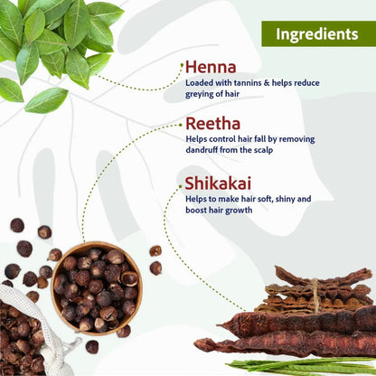 Sri Sri Tattva Henna Shikakai Shampoo sachet - PUSHMYCART
