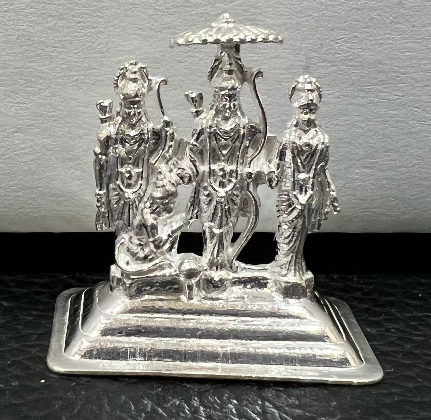 Pure Silver Ram Parivar Idol