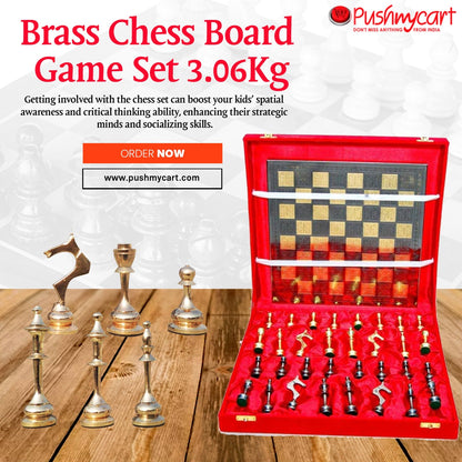 Brass Chess Board Game Set