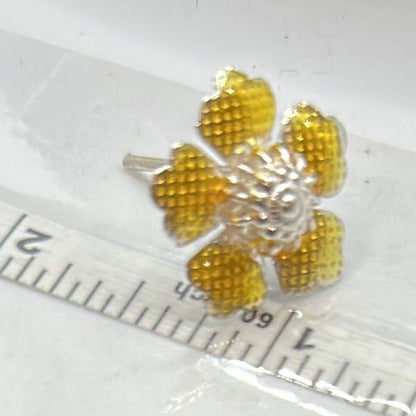 Pure Silver Yellow Colour Flowers |Pack of 5