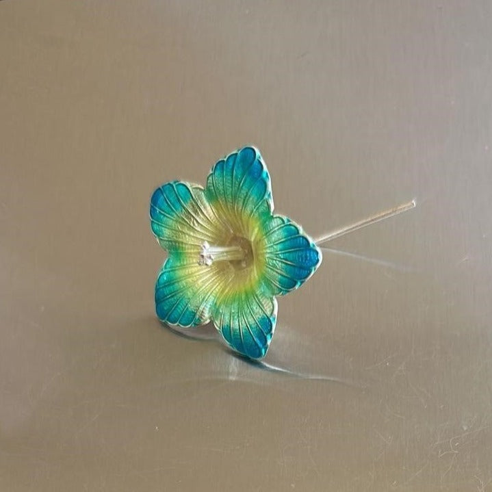 Pure Silver Enamel Flowers 6g - PUSHMYCART