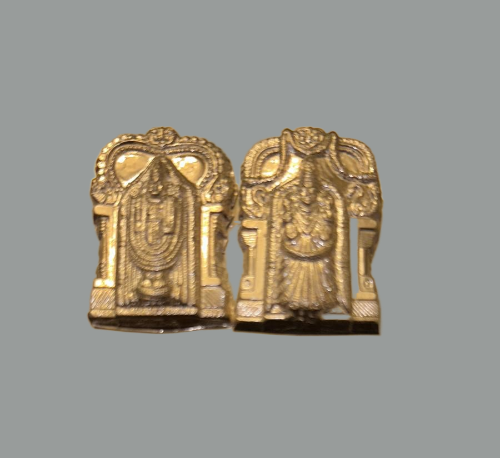 Pure Silver Tirupati Balaji And Padmavati Idol 8g - PUSHMYCART