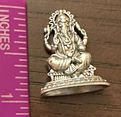 Pure Silver Ganesh Antique Idol 1 Pcs