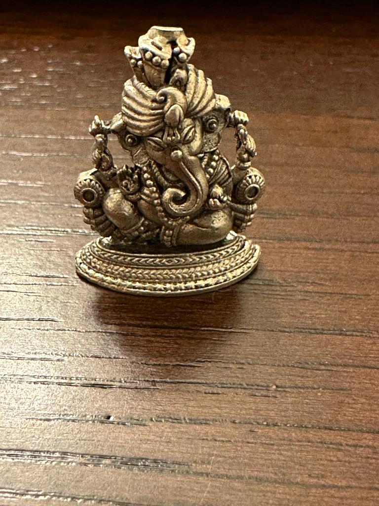 Pure Silver Ganesh Antique Idol 1 Pcs