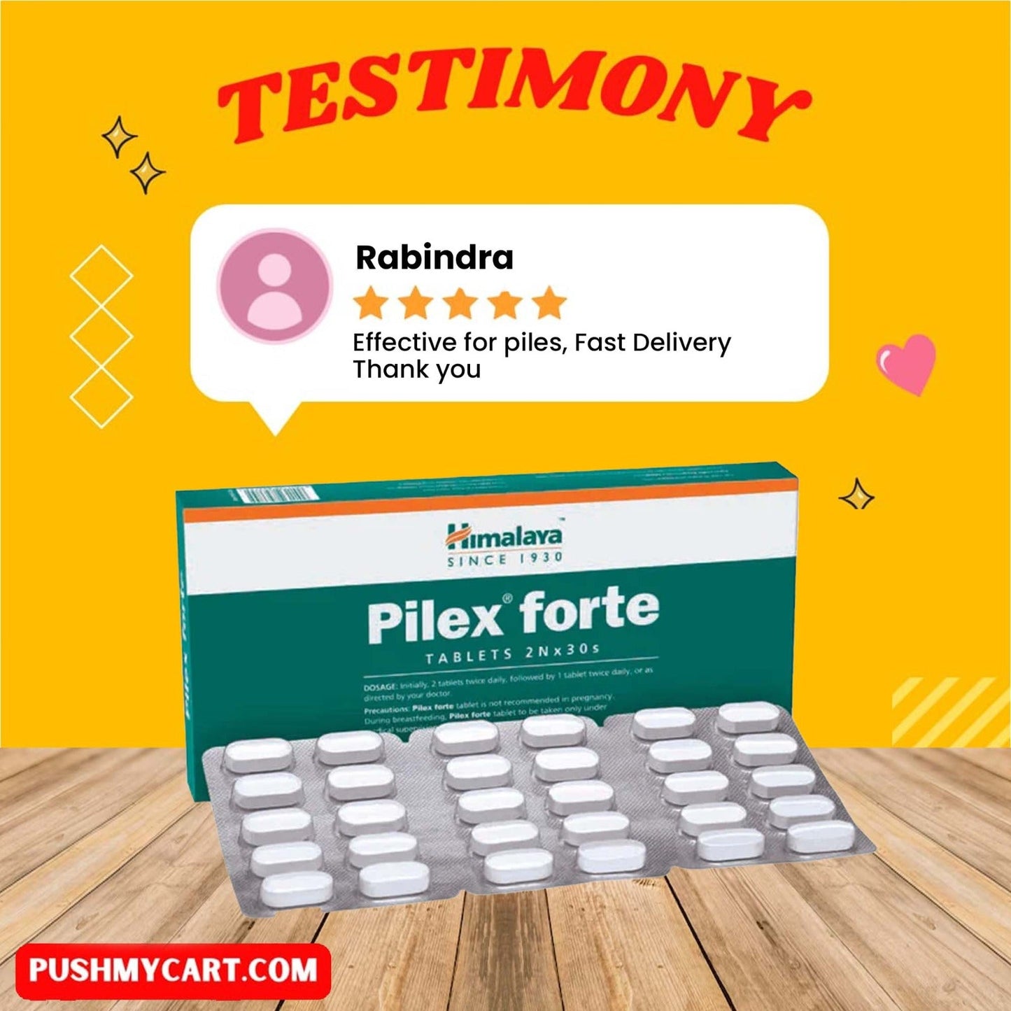 Himalaya Pilex Forte Tablets - PUSHMYCART