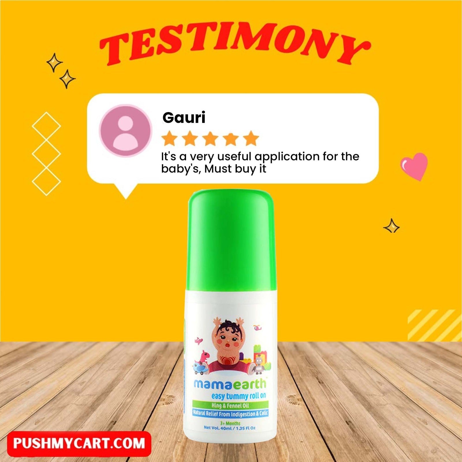 Mamaearth Easy Tummy Roll On 40ml - PUSHMYCART