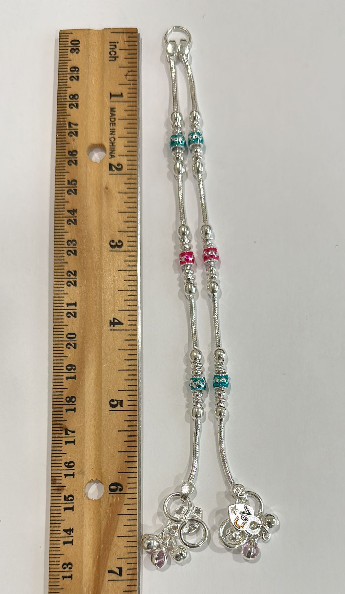 Pure Silver Enamels Anklets