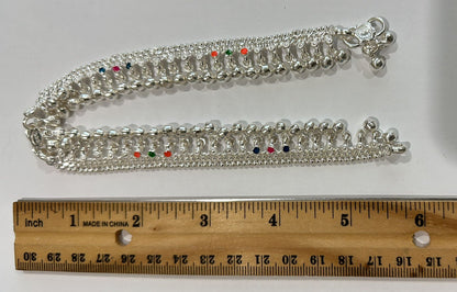 Pure Silver Color Anklets