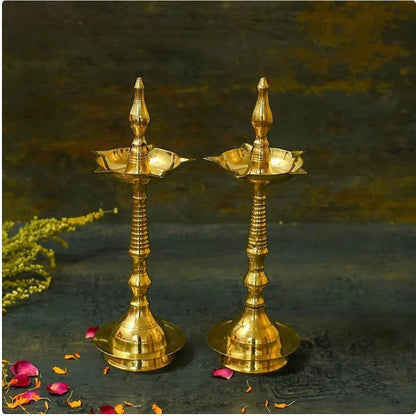 Brass Traditional Kerala Deepak Set |Pack Of 2