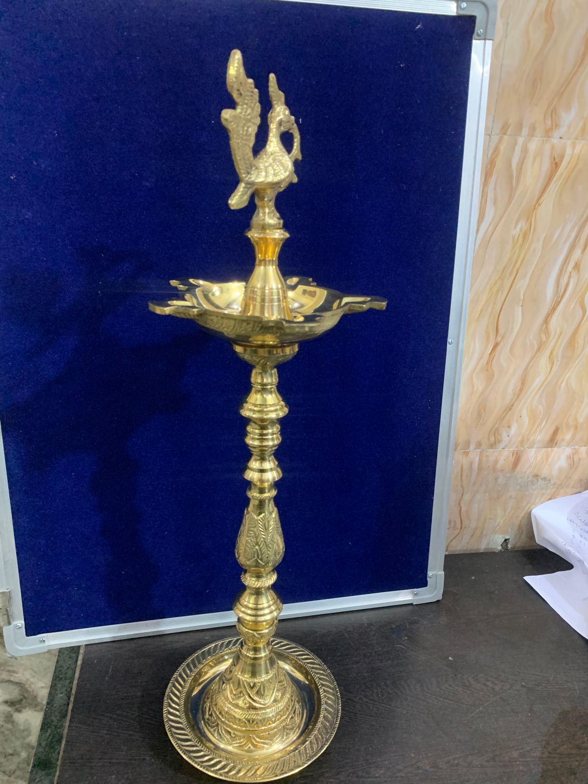 Brass Table Mahabharat Oil Lamp Deepak