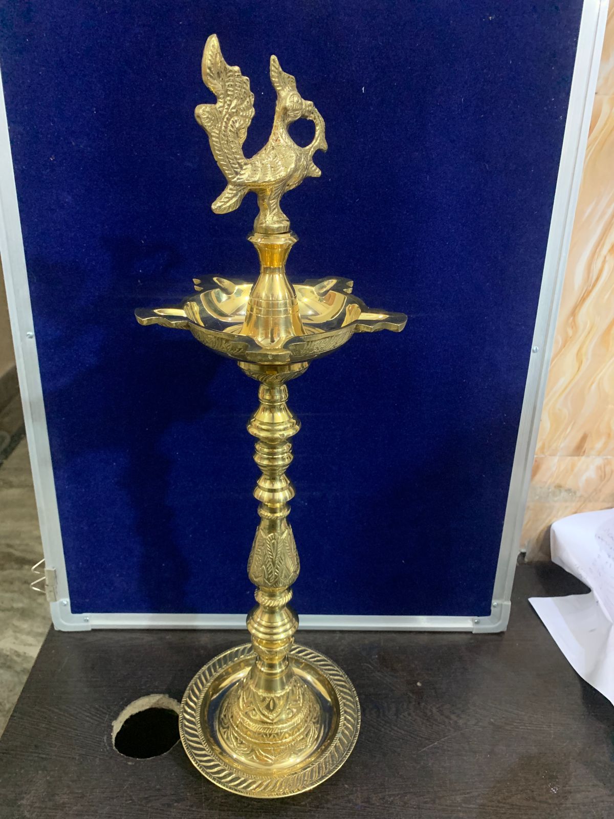 Brass Table Mahabharat Oil Lamp Deepak