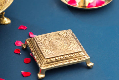 Brass Chowki For God Idol Statue