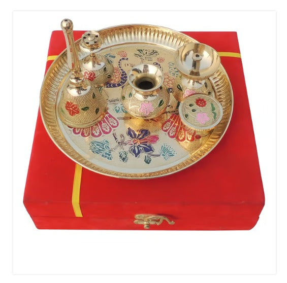 Brass Puja Thali Set