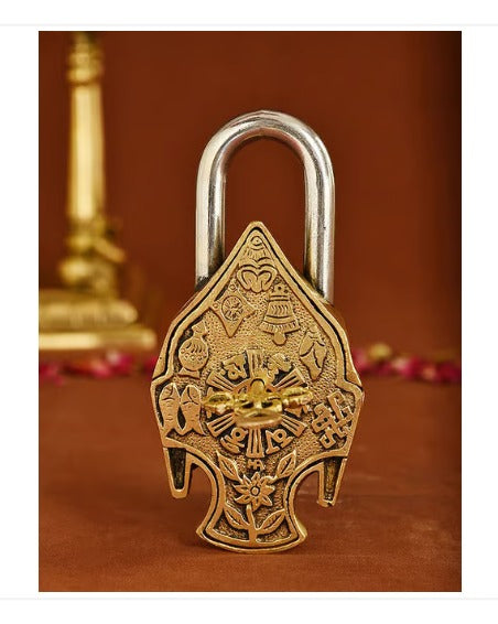 Brass Showpiece & Working Buddha Shape Lock