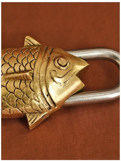 Brass Showpiece & Working Fish Shape Lock