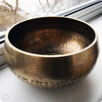 Brass Tibetan Singing Bowl With Stick