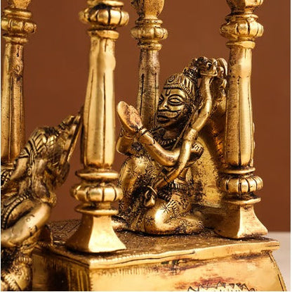 Brass Arjun Rath Statue