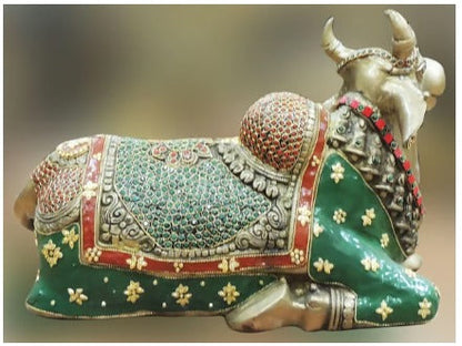 Brass Nandi Idol Statue