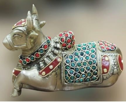 Brass Nandi Idol Statue