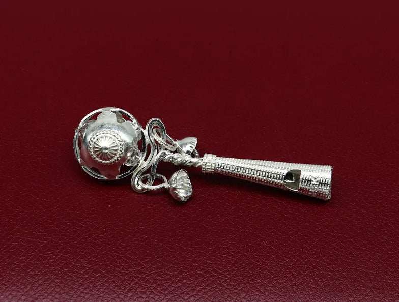 Pure Silver Toddler bell toy 12 grams - PUSHMYCART