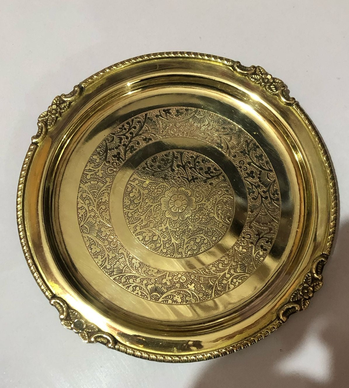 Brass Thali Embose