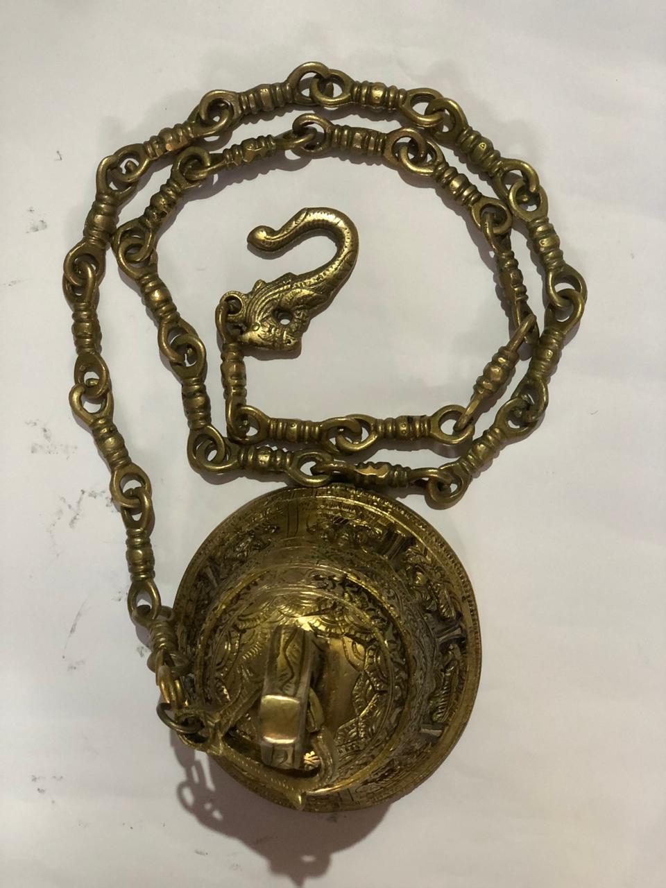 Brass Bell With Chain God Idol