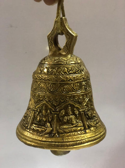 Brass Bell With Chain God Idol