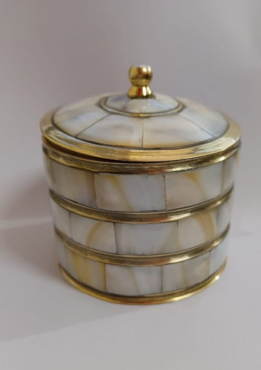 Brass Jwellery Box With Seep Work Miniature