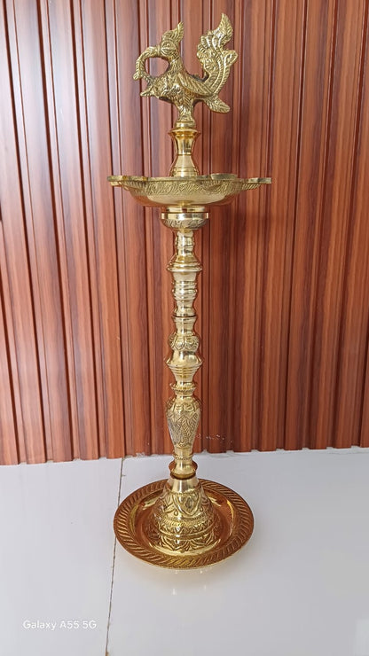 Brass Table Mahabharat Oil Lamp Deepak