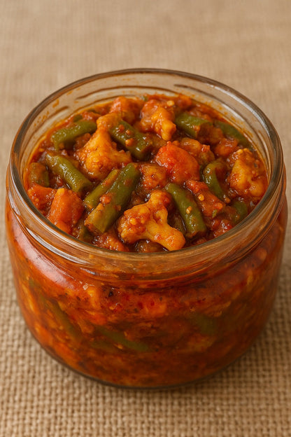 Mithos Mixed Veg Pickle with garlic - PUSHMYCART