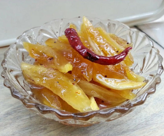 Mithos Sweet Mango Pickle with garlic - PUSHMYCART