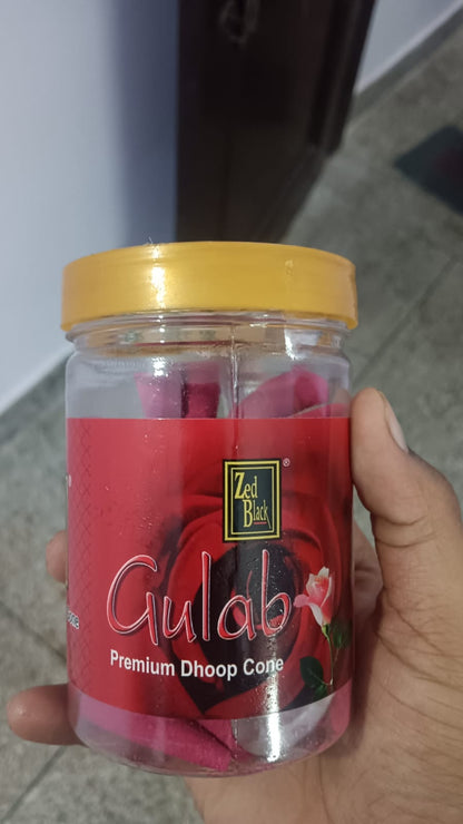 Zed Black Gulab Premium Dhoop Cones