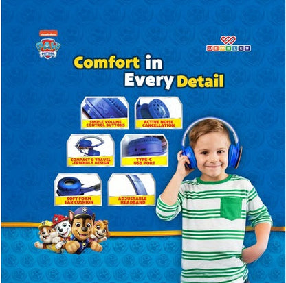 Wembley Paw Patrol Chase Bluetooth Headphones with Mic