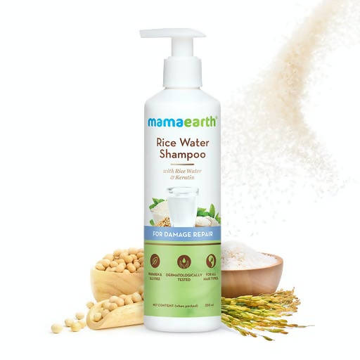 Mamaearth Rice Water Shampoo with Rice Water and Keratin