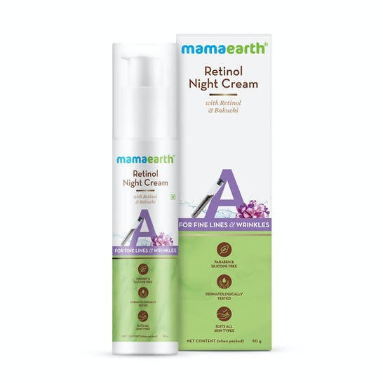 Mamaearth Retinol Night Cream with Retinol and Bakuchi