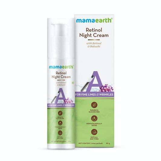 Mamaearth Retinol Night Cream with Retinol and Bakuchi
