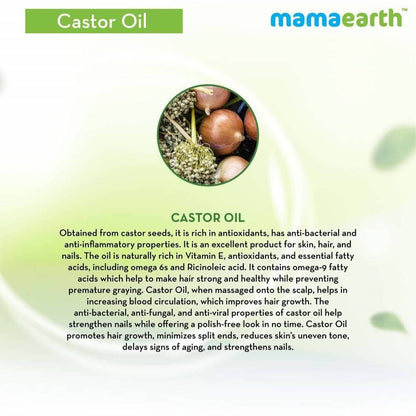 Mamaearth Castor Oil For Skin Hair and Nails