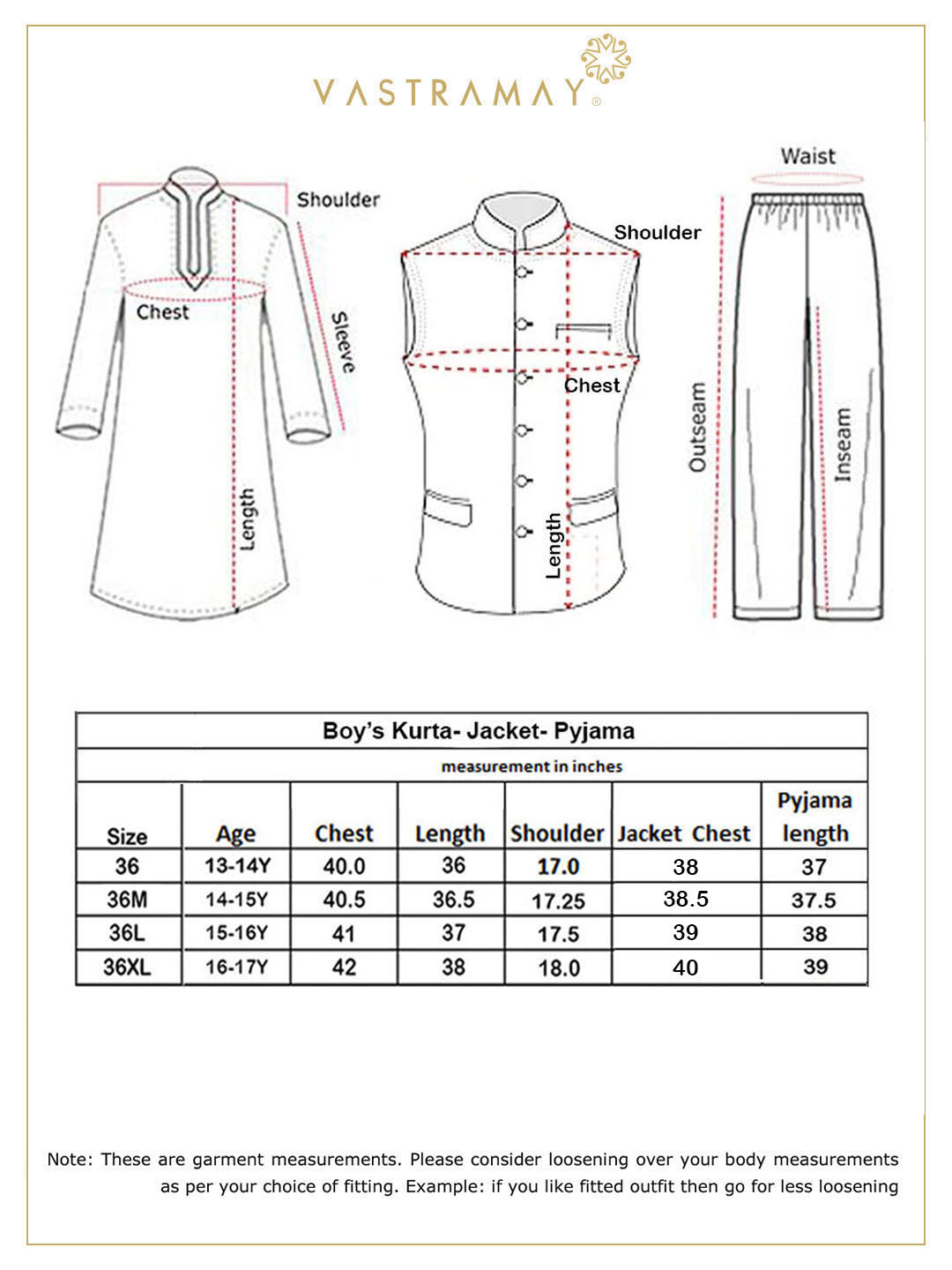 VASTRAMAY Boy's Cream Mirror Work Jacket And Solid Kurta Pyjama Set