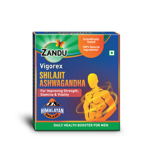 Zandu Vigorex Shilajit Ashwagandha Capsules