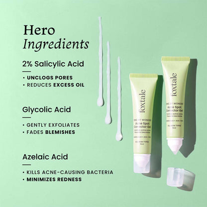 Foxtale Acne Spot Corrector Gel with Azelaic Acid – 15ml