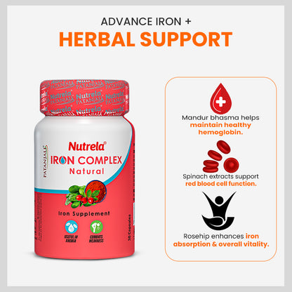 Patanjali Nutrela Iron Complex Natural Capsule