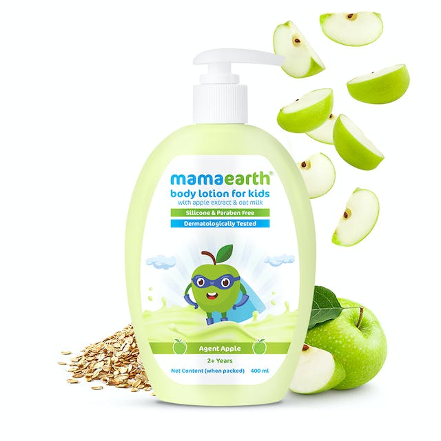 Mamaearth Agent Apple Body Lotion for Kids with Apple and Oat Milk