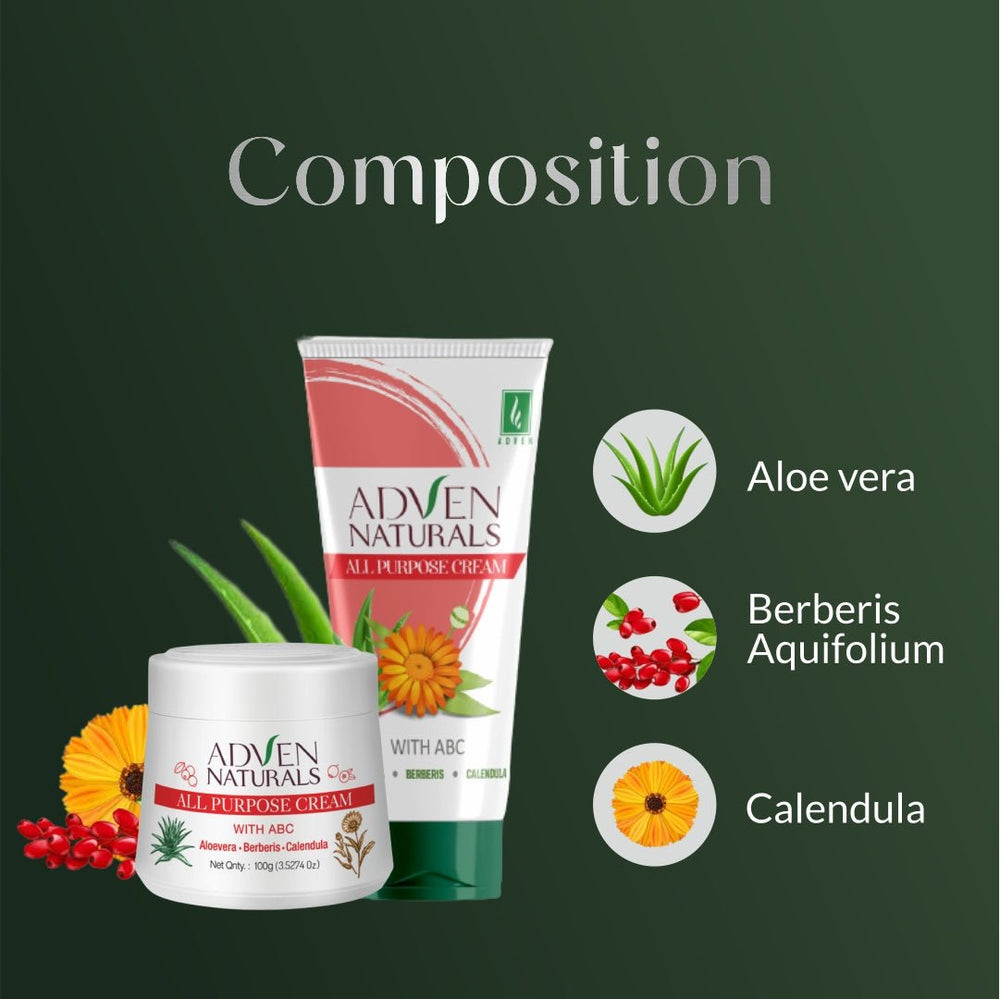 Adven All Purpose Cream With Aloe Vera| Berberis | Calendula 50g