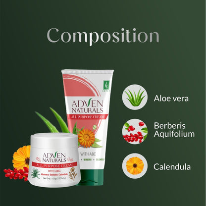 Adven All Purpose Cream With Aloe Vera| Berberis | Calendula 50g