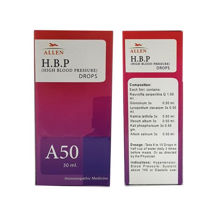 Allen A50 H.B.P High Blood Pressure Drop - PUSHMYCART