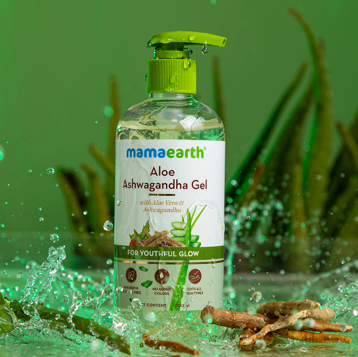 Mamaearth Aloe Ashwagandha Gel For Youthful Glow 300ml