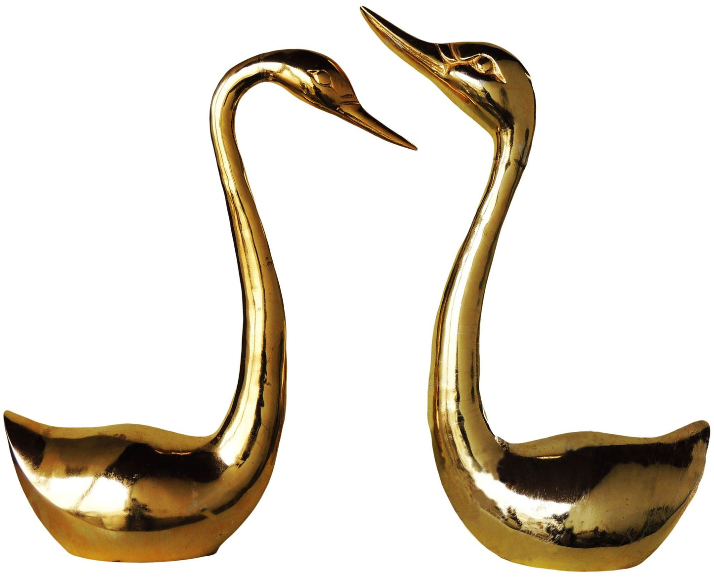 Brass Showpiece Duck Pair Statue