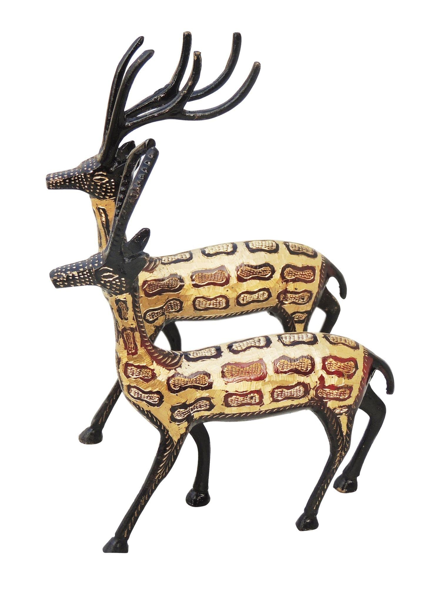 Brass Showpiece Deer Pair Statue